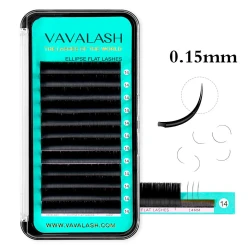 Classic Eyelash Extensions Ellipse Flat Lashes 0.15mm - 1